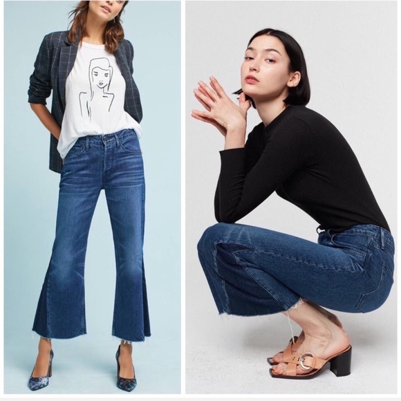 NWT 3x1 Higher Ground Gusset Flared Cropped Jeans - Picture 6 of 10